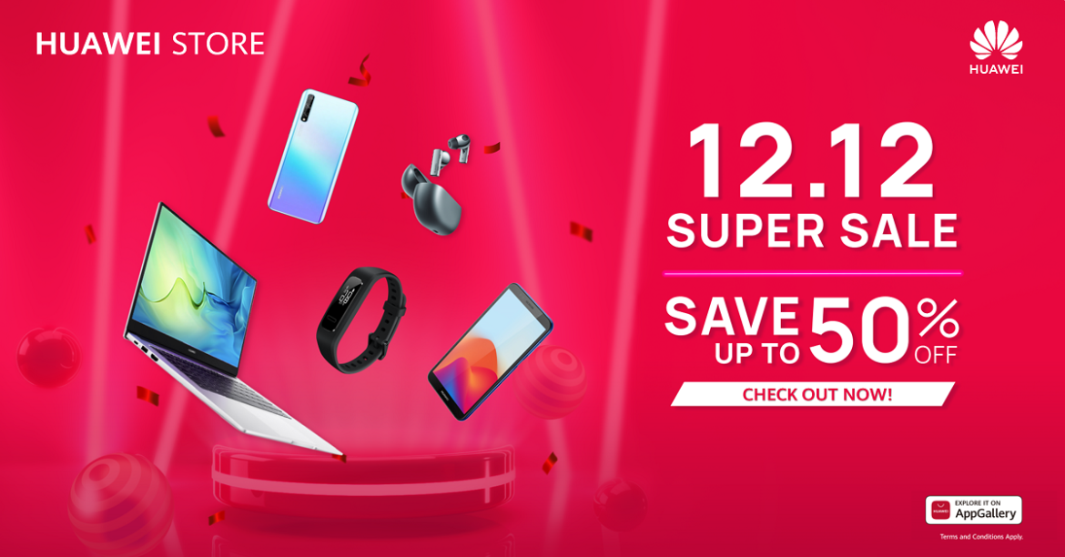 Huawei Store’s 12.12 Super Sale at Huawei Store and Lazada