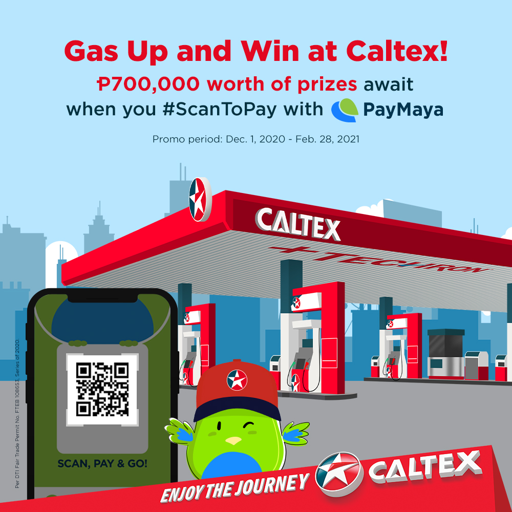 Win as Much as P100k When You #ScanToPay at Caltex via PayMaya QR 