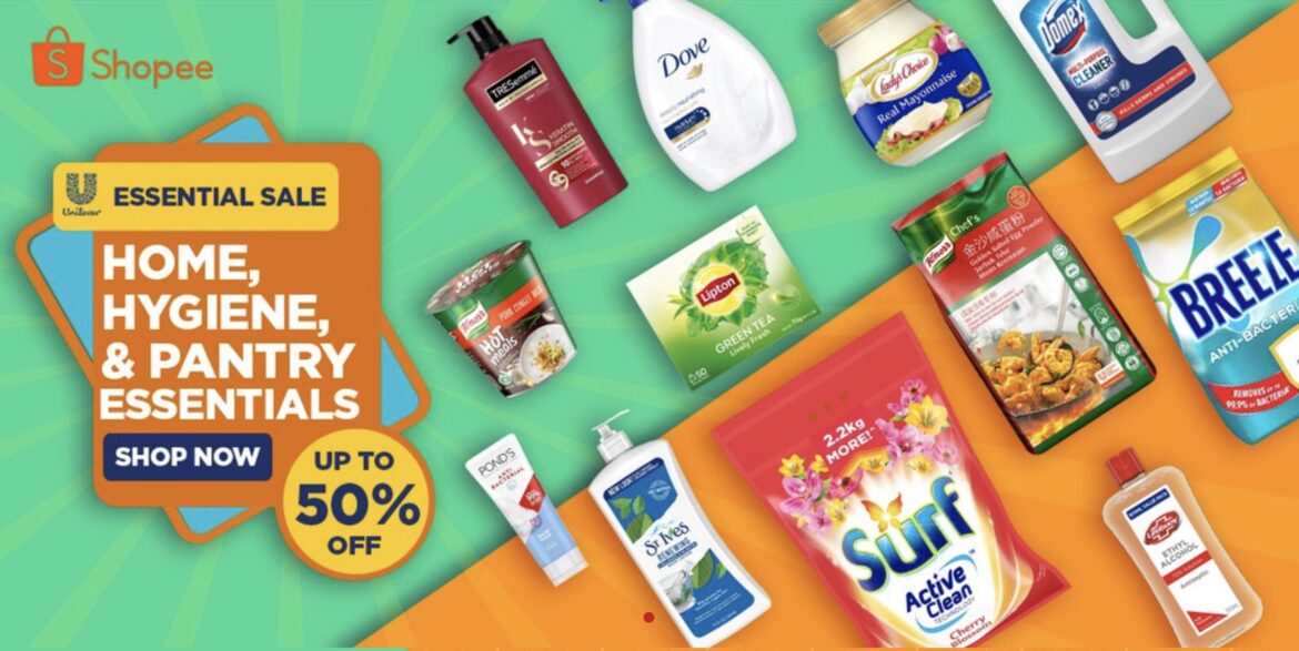 Get up to 50% off on Home, Hygiene & Pantry Essential at Uniliver Shopee