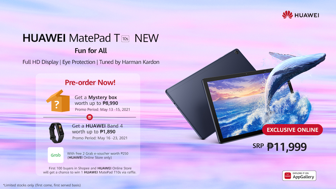 The all-new HUAWEI MatePad T10s Comes with Freebies