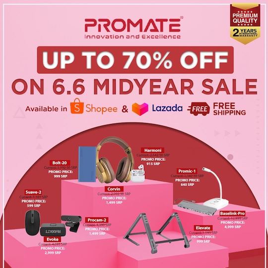 Promate Offers Exclusive Deals at Shopee and Lazada 6.6 Mid-Year Sale