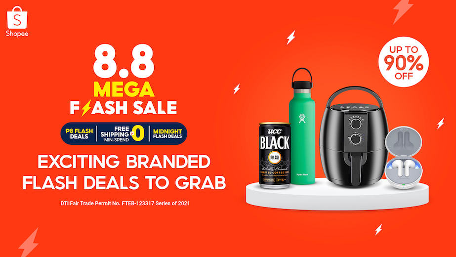 Check Out the Huge Price Drops from Your Favorite Brands at the Shopee 8.8 Mega Flash Sale