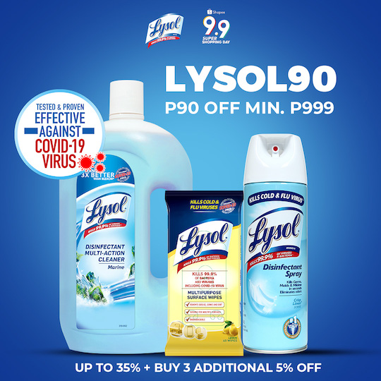 Early Holiday Deals and Superior Lysol Products During Shopee’s 9.9 sale!