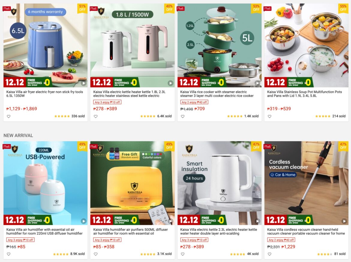 Kaisa Villa Holiday Gift Ideas from Shopee