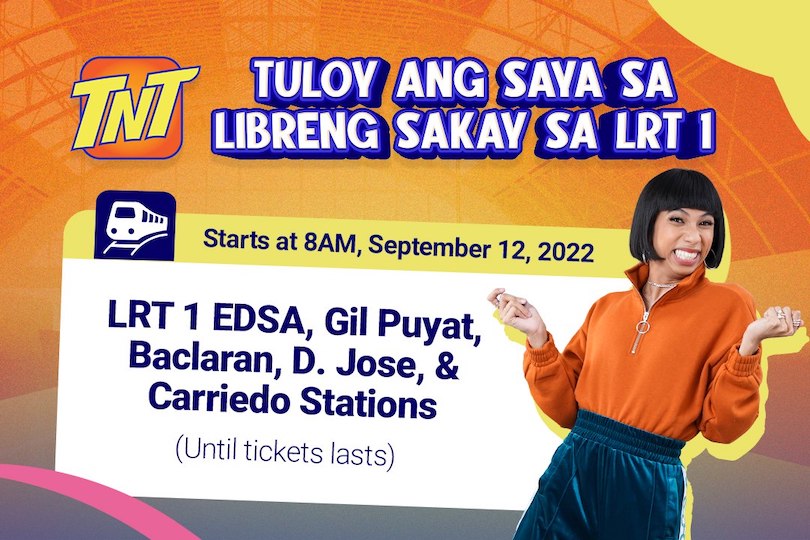 TNT to treat LRT-1 passengers with ‘Libreng Sakay at Meryenda’ on Sept. 12