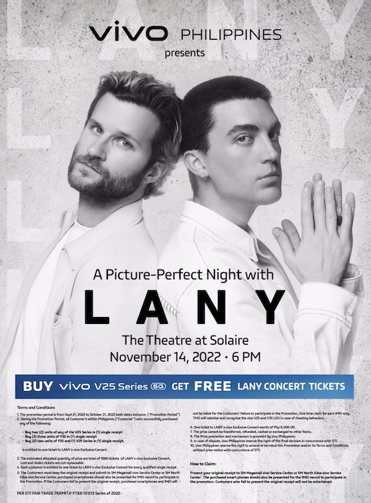 Get FREE LANY Concert Tickets When you Purchase the vivo V25 Series 5G!