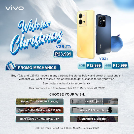 vivo’s Coming to Town to Grant Wishes with More Holiday Promos