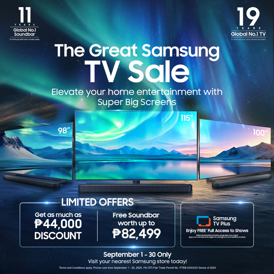 Great Samsung TV Sale: Save Up to PHP44,000 on Neo QLED, OLED, and Crystal UHD TVs