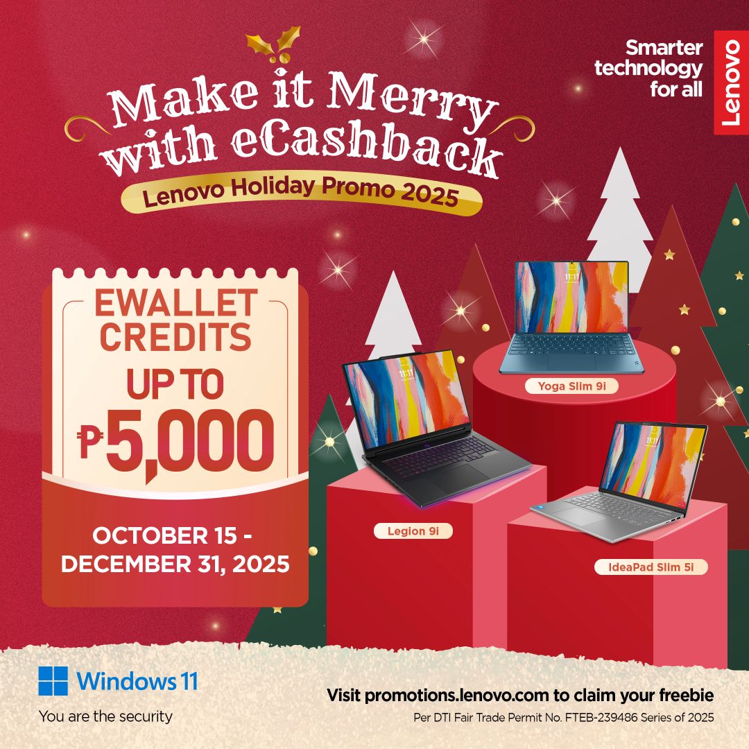 Lenovo Holiday Promo 2025: Get Up to ₱5,000 eWallet Credit