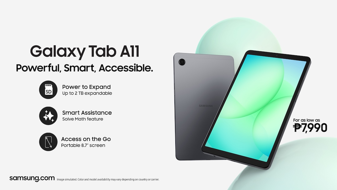 Samsung Galaxy Tab A11 PH Price Starts ₱7,990; Features 90Hz Display, Solve Math AI