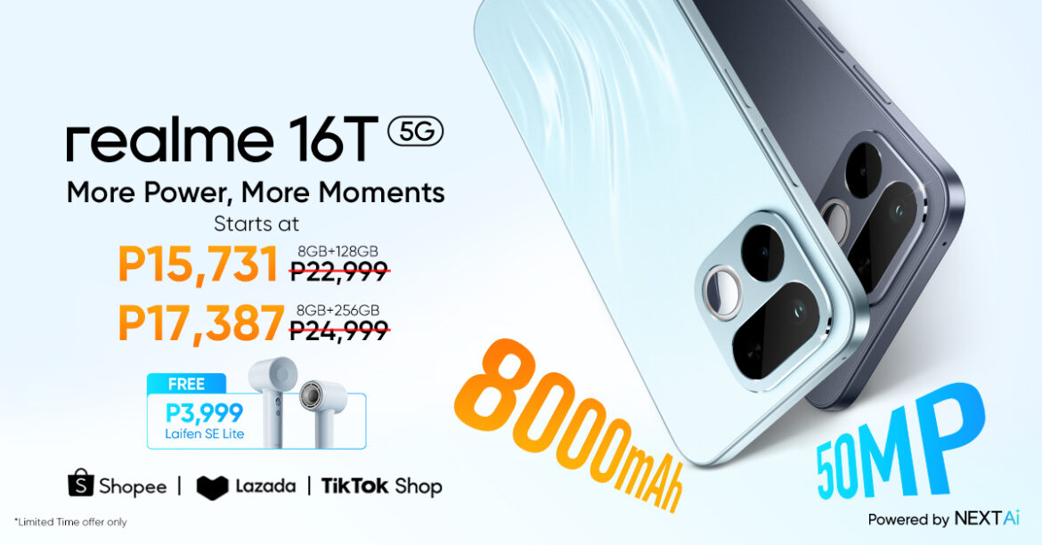 realme 16T 5G Launches in the Philippines: Price & Freebies
