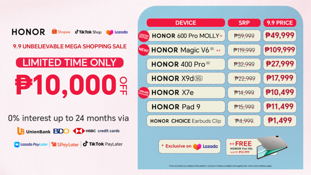 HONOR 600 Pro Molly joins Lazada 9.9.jpg
