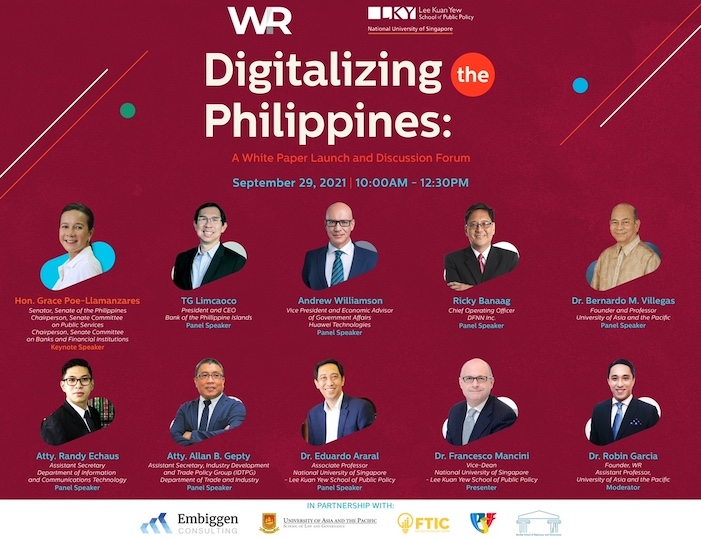 W&R and National University of Singapore to host Forum on digitalizing the Philippines