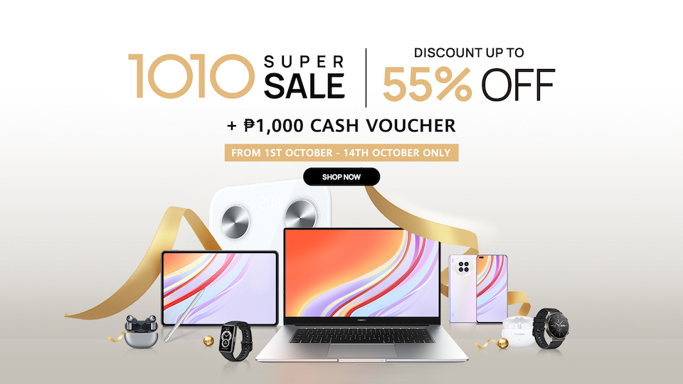Get Up To 55% off at Shopee’s Huawei 10.10 Mega Sale