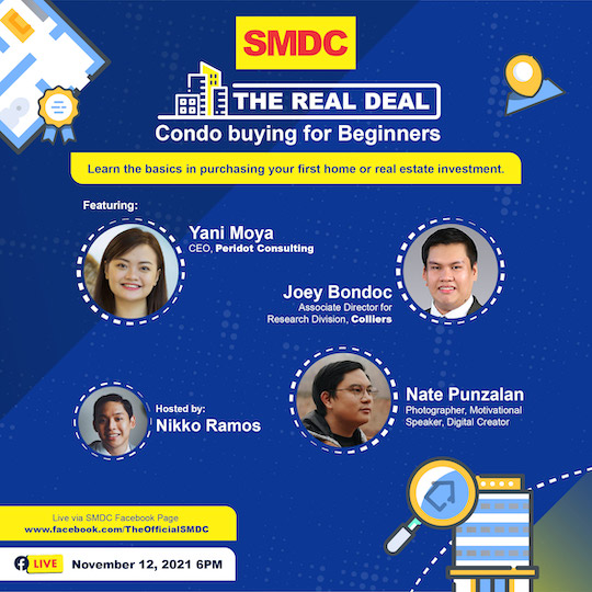 Join SMDC’s THE REAL DEAL: Condo Buying For Beginners Webinar