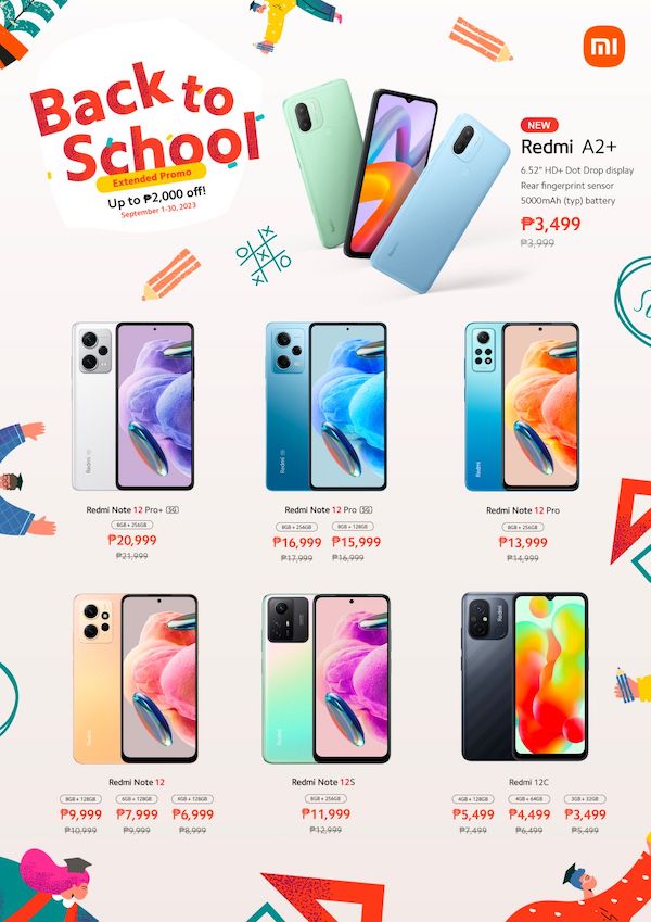 Trendy Xiaomi phones, tech products go on sale in extended back to school promo
