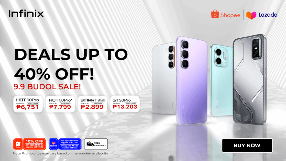 Infinix 9.9 Budol Sale: Up to 40% Off on Smartphones and Gadgets