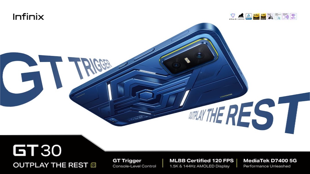 Infinix GT 30: Dimensity 7400, 144Hz AMOLED, & GT Triggers for P10,499