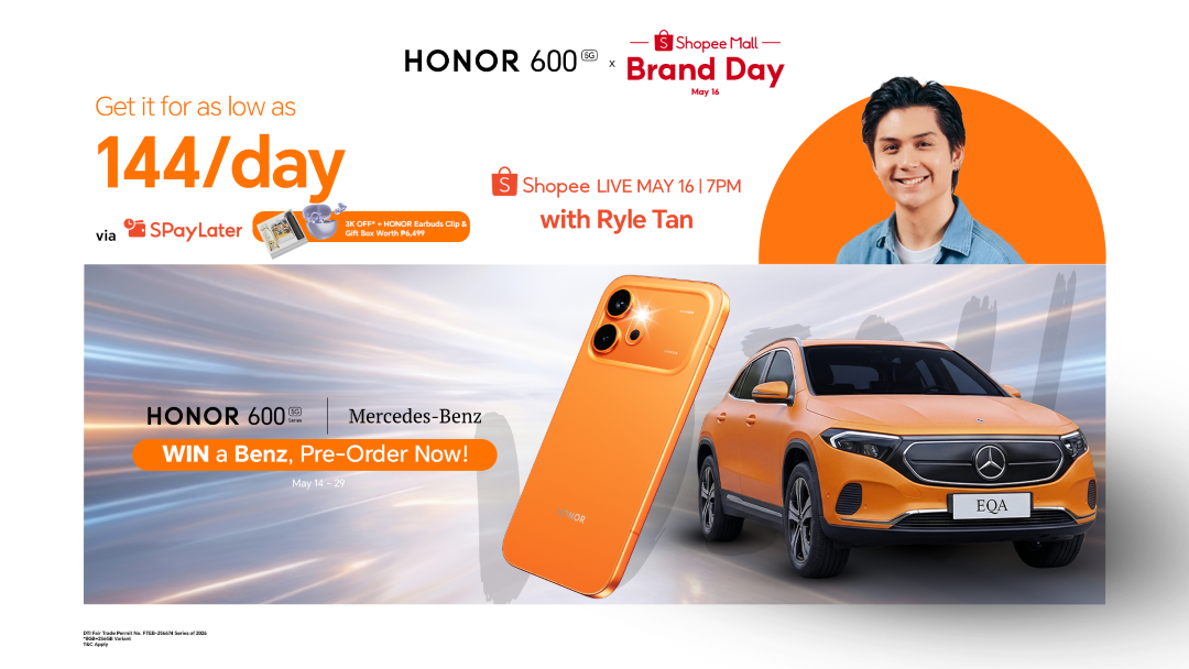 HONOR Shopee Brand Day May 16: HONOR 600 SPayLater Deals